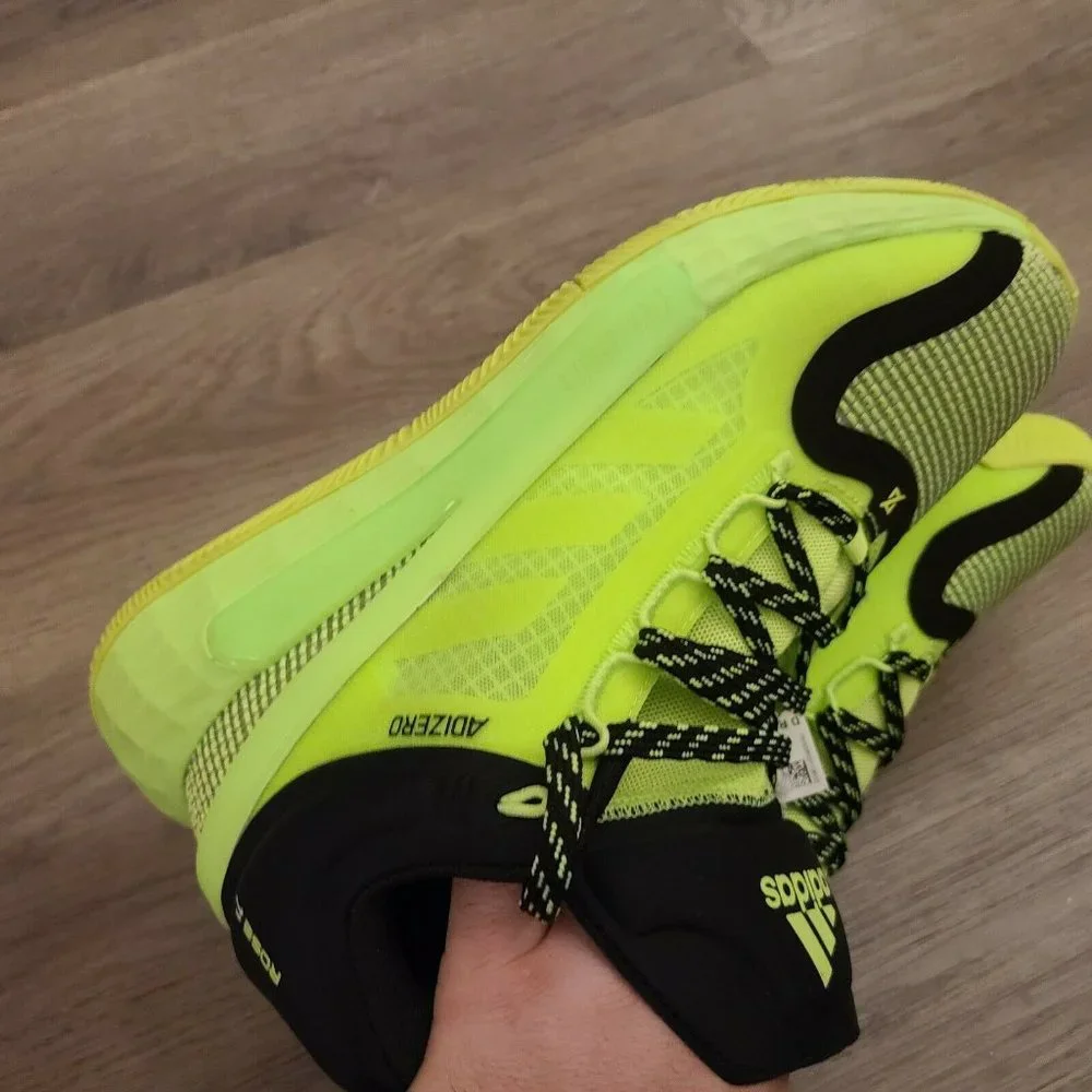 Adidas D Rose 11 Mens FU7405 Signal Green Adizero‎ Basketball Shoes Size 7